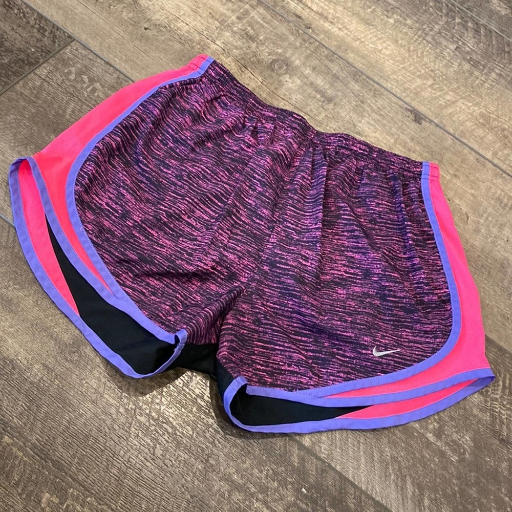 NIKE Purple Pink Blue Running Workout Athletic Tempo Shorts Medium